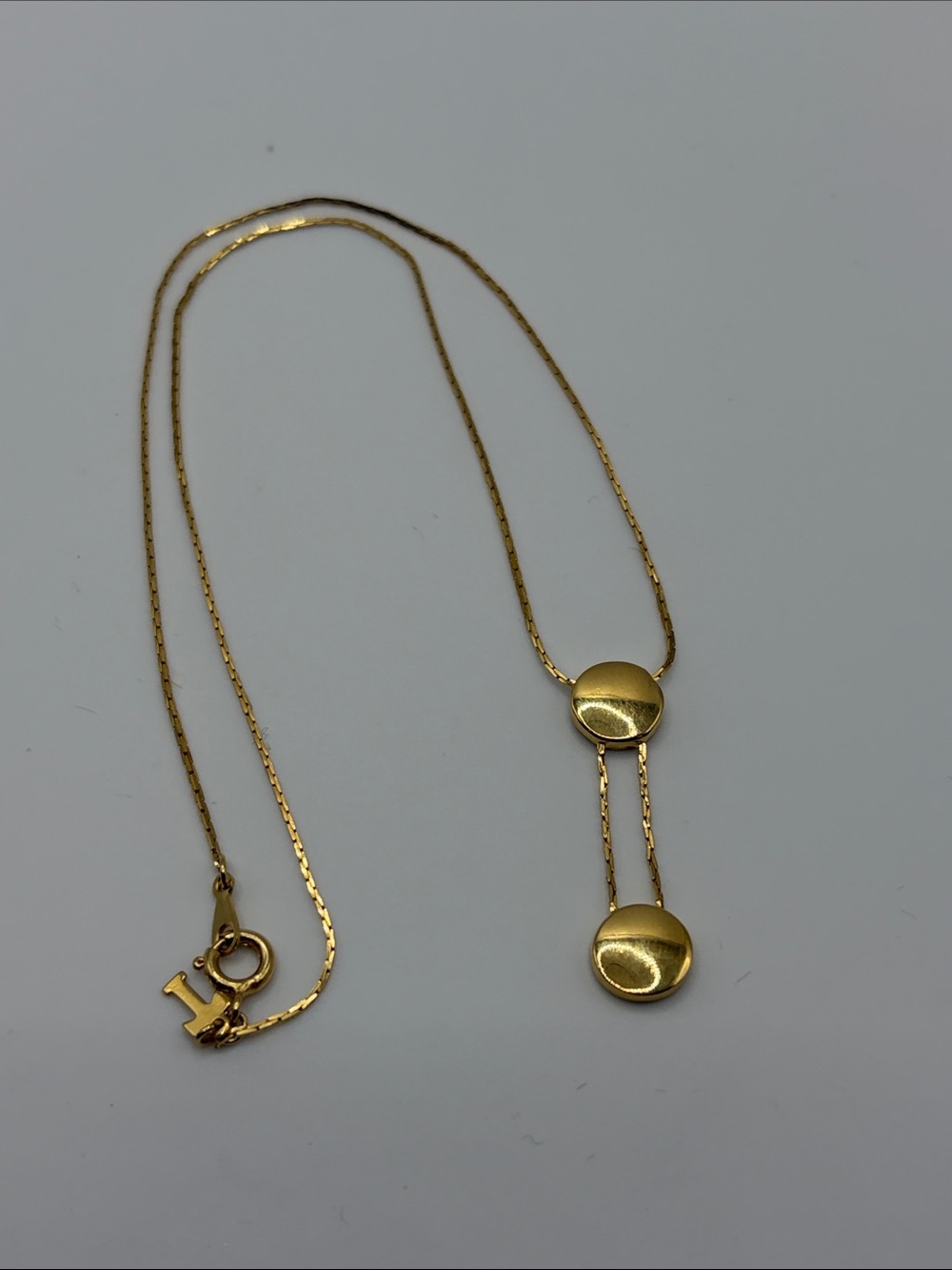 Crown Trifari Vintage Dainty Gold Tone Necklace